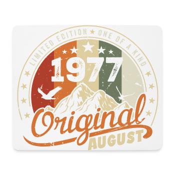 August 1977 Geburtstagsgeschenk August 1977 Retro 1977 - Mousepad (Querformat) - Weiß - Vorne