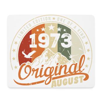 August 1973 Birthday Gift August 1973 Retro 1973 - Mouse Pad (horizontal) - white - Front
