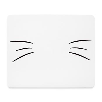 Moustaches - Tapis de souris (format paysage) - blanc - Devant