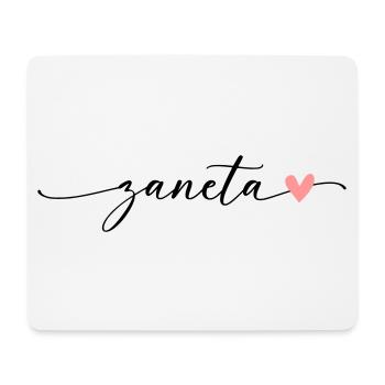 Police de calligraphie du nom Zaneta - Tapis de souris (format paysage) - blanc - Devant