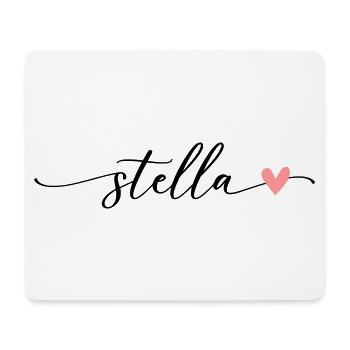 Stella Name Kalligrafie Schrift - Mousepad (Querformat) - Weiß - Vorne