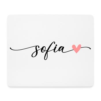 Sofia Name Calligraphy Font - Mouse Pad (horizontal) - white - Front