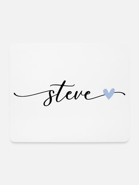 Steve Name Kalligrafie Schrift - Mousepad (Querformat) - Weiß