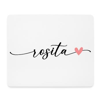 Police de calligraphie du nom de Rosita - Tapis de souris (format paysage) - blanc - Devant