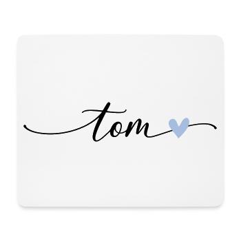 Tom Name Calligraphy Font - Mouse Pad (horizontal) - white - Front