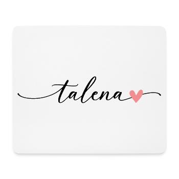 Talena Name Kalligrafie Schrift - Mousepad (Querformat) - Weiß - Vorne