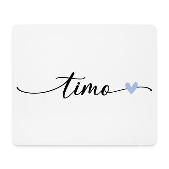 Police de calligraphie de nom Timo - Tapis de souris (format paysage) - blanc - Devant