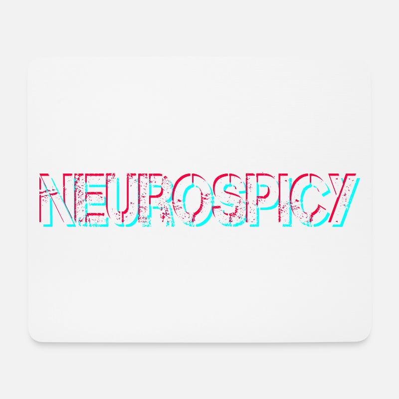 Neurospicy Neurodivergent ADHS Autismus - Mousepad (Querformat) - Weiß