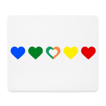 L’amour 1D - Tapis de souris (format paysage) - blanc - Devant