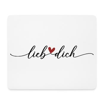 Love You Heart Font - Mouse Pad (horizontal) - white - Front