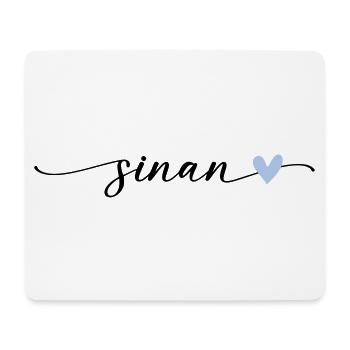 Police de calligraphie du nom Sinan - Tapis de souris (format paysage) - blanc - Devant