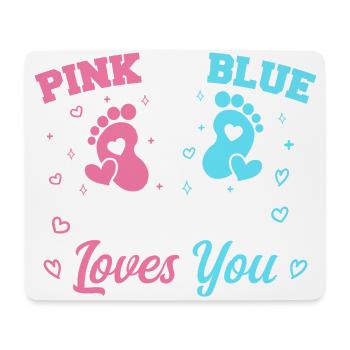 Rosa oder Blau Tia liebt dich - Tia Tante - Mousepad (Querformat) - Weiß - Vorne