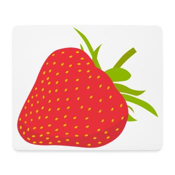 Fraise - Tapis de souris (format paysage) - blanc - Devant