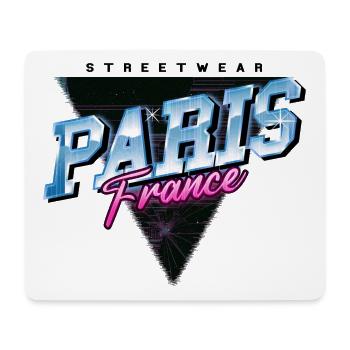 Paris France City Skyline Vintage Rétro - Tapis de souris (format paysage) - blanc - Devant