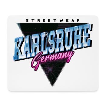 Karlsruhe Deutschland Stadt Skyline Vintage Retro - Mousepad (Querformat) - Weiß - Vorne