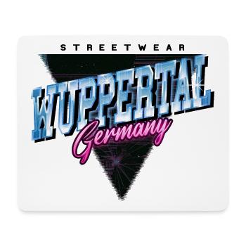 Wuppertal Deutschland Stadt Vintage Retro Neon - Mousepad (Querformat) - Weiß - Vorne