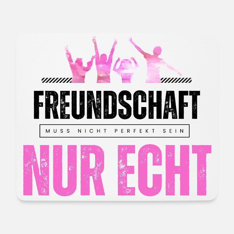 Beste Freunde FREUND Kumpel Kumpels - Mousepad (Querformat) - Weiß