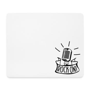 Rock On - Mousepad (Querformat) - Weiß - Vorne