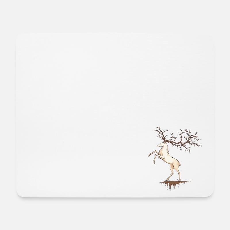 Deer - Mouse Pad (horizontal) - white
