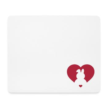 Heartbunny - Mousepad (Querformat) - Weiß - Vorne