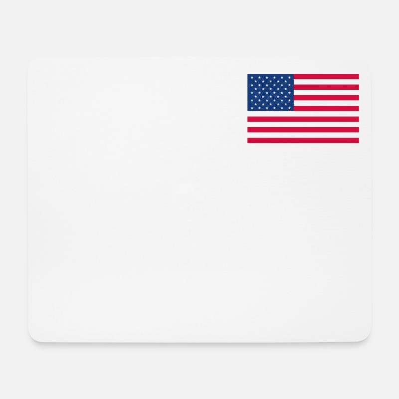 amerikanische Fahne - Mousepad (Querformat) - Weiß