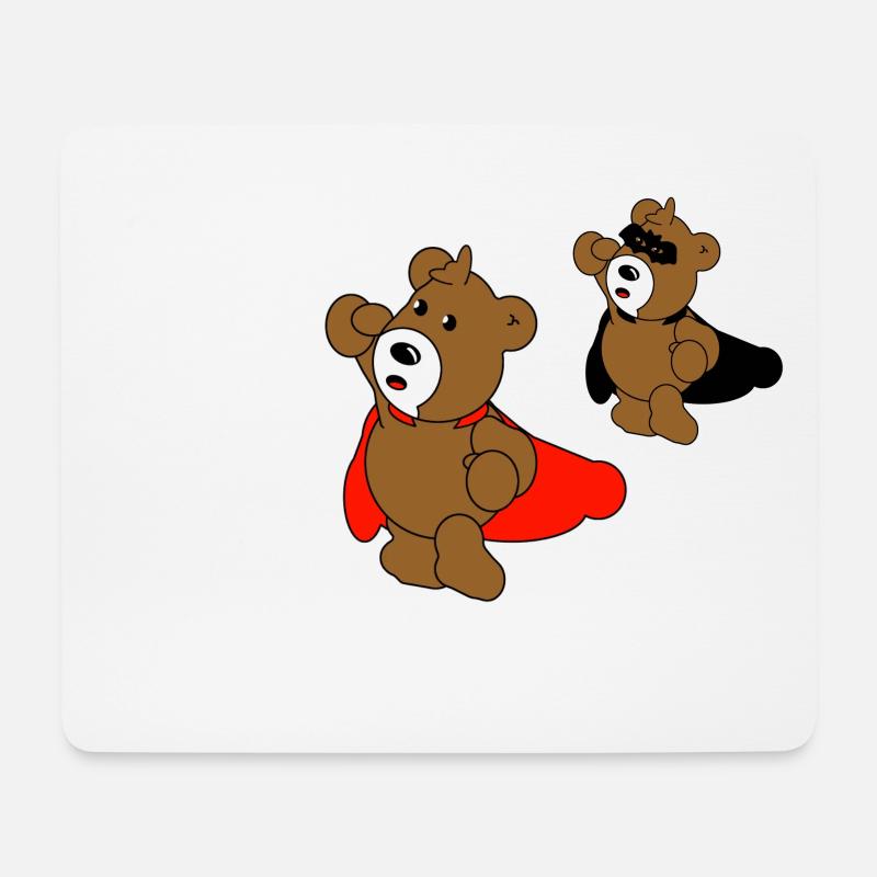 Superbär - Mousepad (Querformat) - Weiß