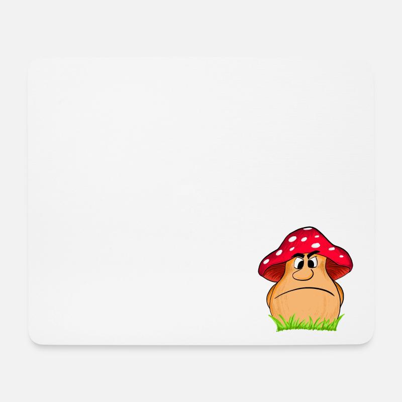 Angry Mushroom - Mousepad (Querformat) - Weiß