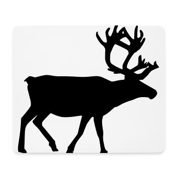 Rentier [black] - Mousepad (Querformat) - Weiß - Vorne