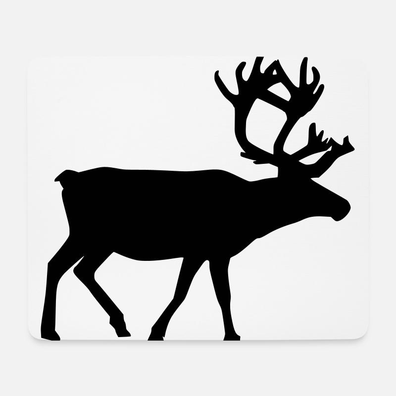 Rentier [black] - Mousepad (Querformat) - Weiß
