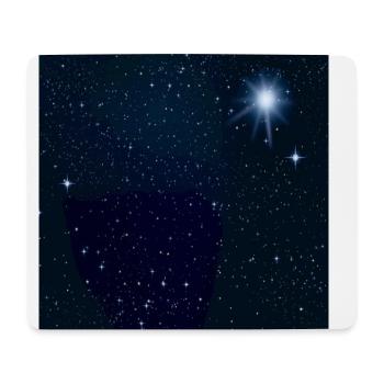 Starry stars night night sky - Mouse Pad (horizontal) - white - Front