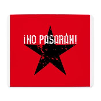 02 No Pasaran star mask face mask red black - Mouse Pad (horizontal) - white - Front