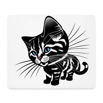 Katze - Mousepad (Querformat) - Weiß - Vorne