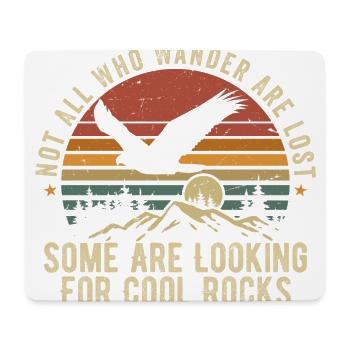 Nicht alle, die wandern, sind verloren - Cool Rocks Design - Mousepad (Querformat) - Weiß - Vorne