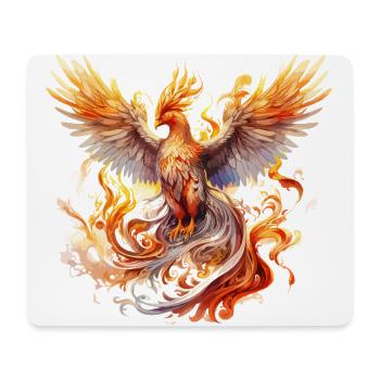 Phénix Phénix Feu Flammes Oiseau Mythologie - Tapis de souris (format paysage) - blanc - Devant