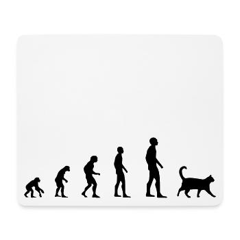 Katze – Evolution - Mousepad (Querformat) - Weiß - Vorne