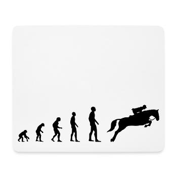 Dressurreiten Pferd Reiterin Reiten – Evolution - Mousepad (Querformat) - Weiß - Vorne