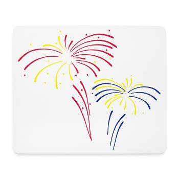 Feuerwerk - Mousepad (Querformat) - Weiß - Vorne