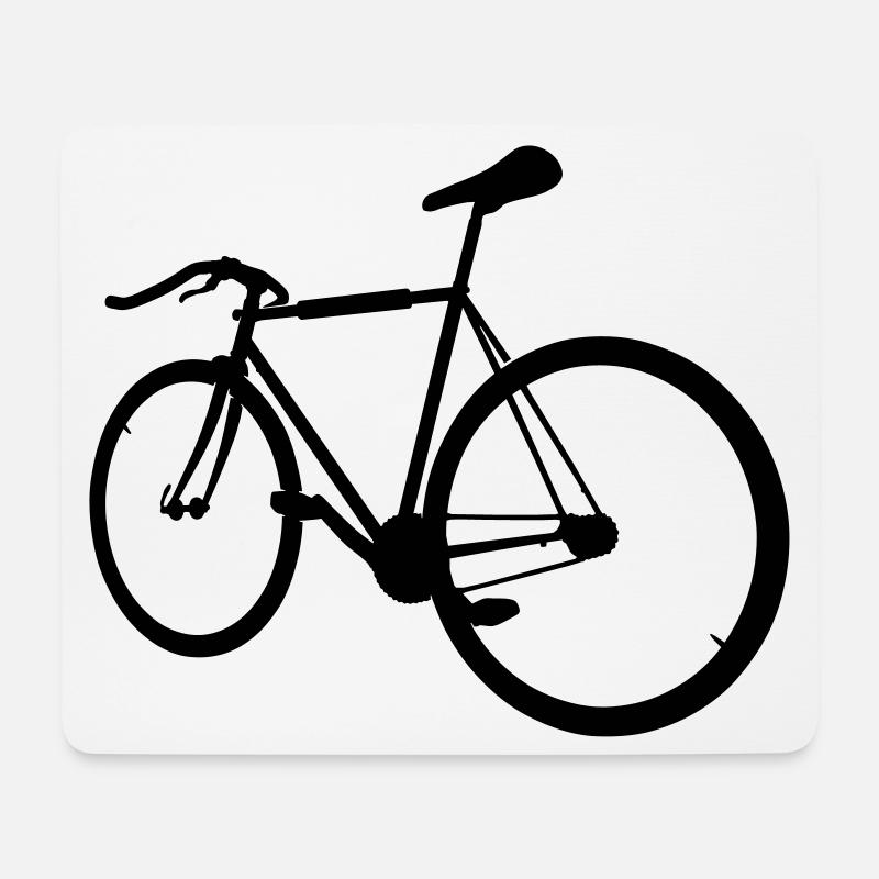 Vélo hipster - Tapis de souris (format paysage) - blanc