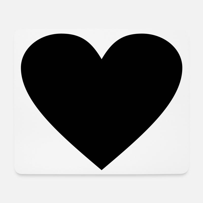 Black Heart Awesomeelement - Mouse Pad (horizontal) - white