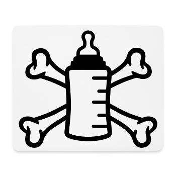Babyflasche Pirat | Lustiges Geschenk für Kinde - Mousepad (Querformat) - Weiß - Vorne