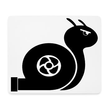 Chemise Turbo Snail Fan - Tapis de souris (format paysage) - blanc - Devant