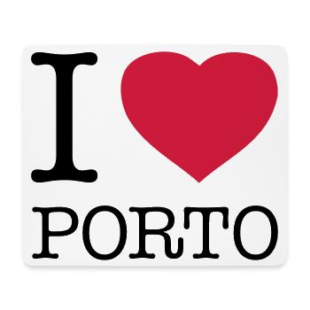 I LOVE PORTO Portugal - Mouse Pad (horizontal) - white - Front