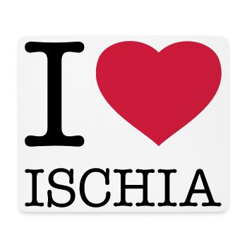 I LOVE ISCHIA Italy Italien - Mousepad (Querformat) - Weiß - Vorne