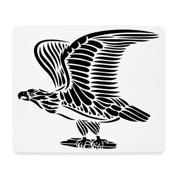 Aigle aux ailes - Tapis de souris (format paysage) - blanc - Devant