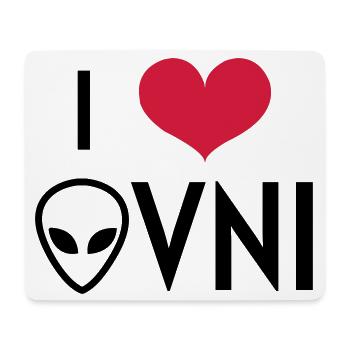 Ufo Alien Raum außerirdisches Aussenseiter - Mousepad (Querformat) - Weiß - Vorne