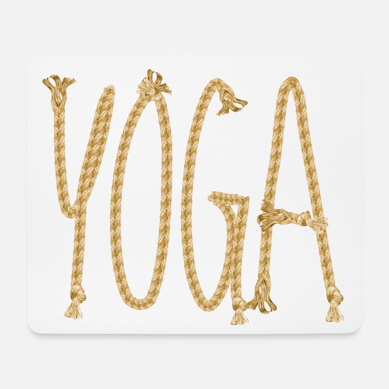 Yoga Schrift - Mousepad (Querformat) - Weiß