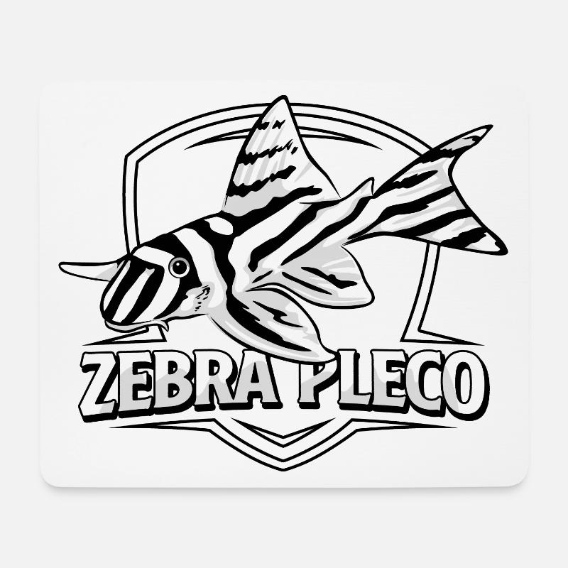 Zebra Pleco Zebrawels L46 L046 Aquarium Geschenk - Mousepad (Querformat) - Weiß