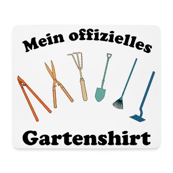 Mein offizielles Gartenshirt Retro Gartenwerkzeug - Mousepad (Querformat) - Weiß - Vorne