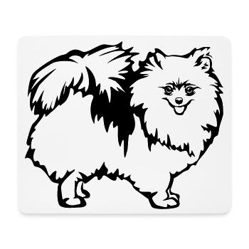 Spitz nain - Tapis de souris (format paysage) - blanc - Devant