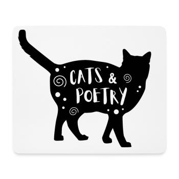 Cats & Poetry - Mouse Pad (horizontal) - white - Front